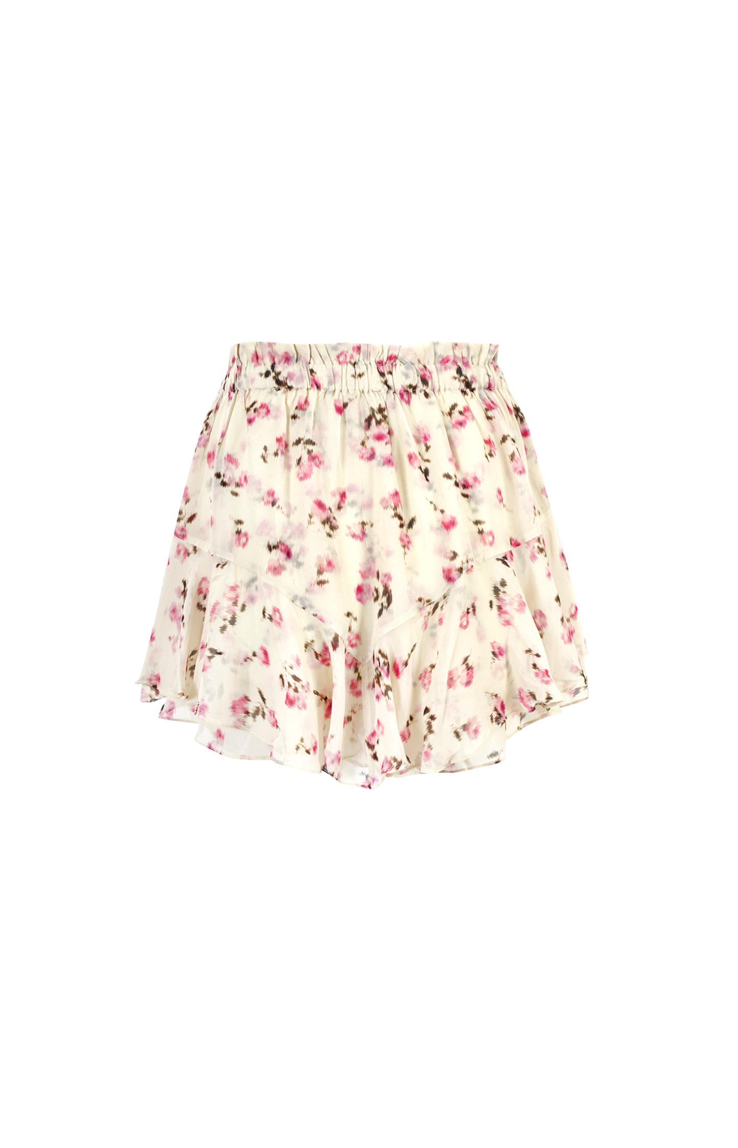 Flowing printed muslin shorts