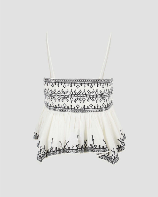 PIYAE TOP IN ECRU