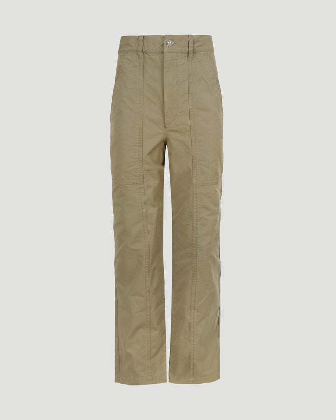 High-waist wide-leg trousers