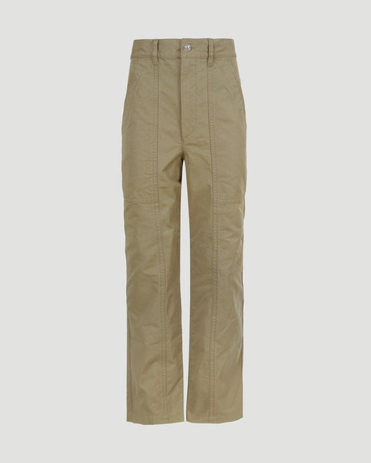 High-waist wide-leg trousers