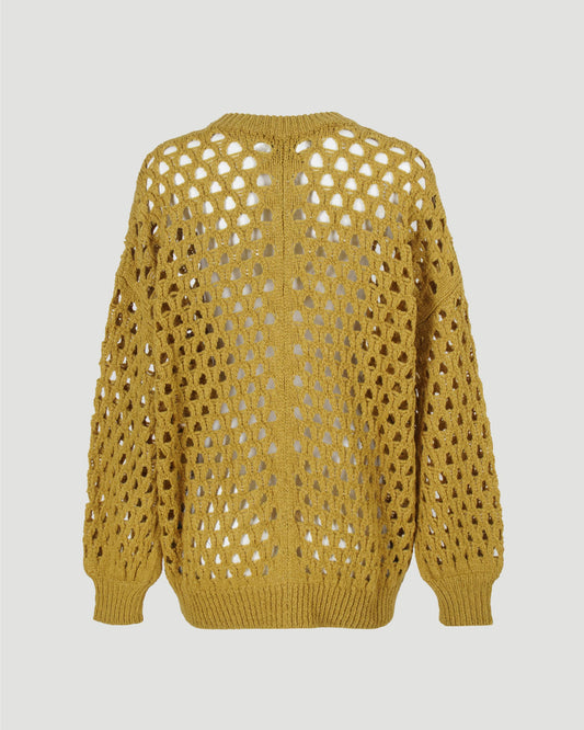 Perforated drop-shoulder jumper
