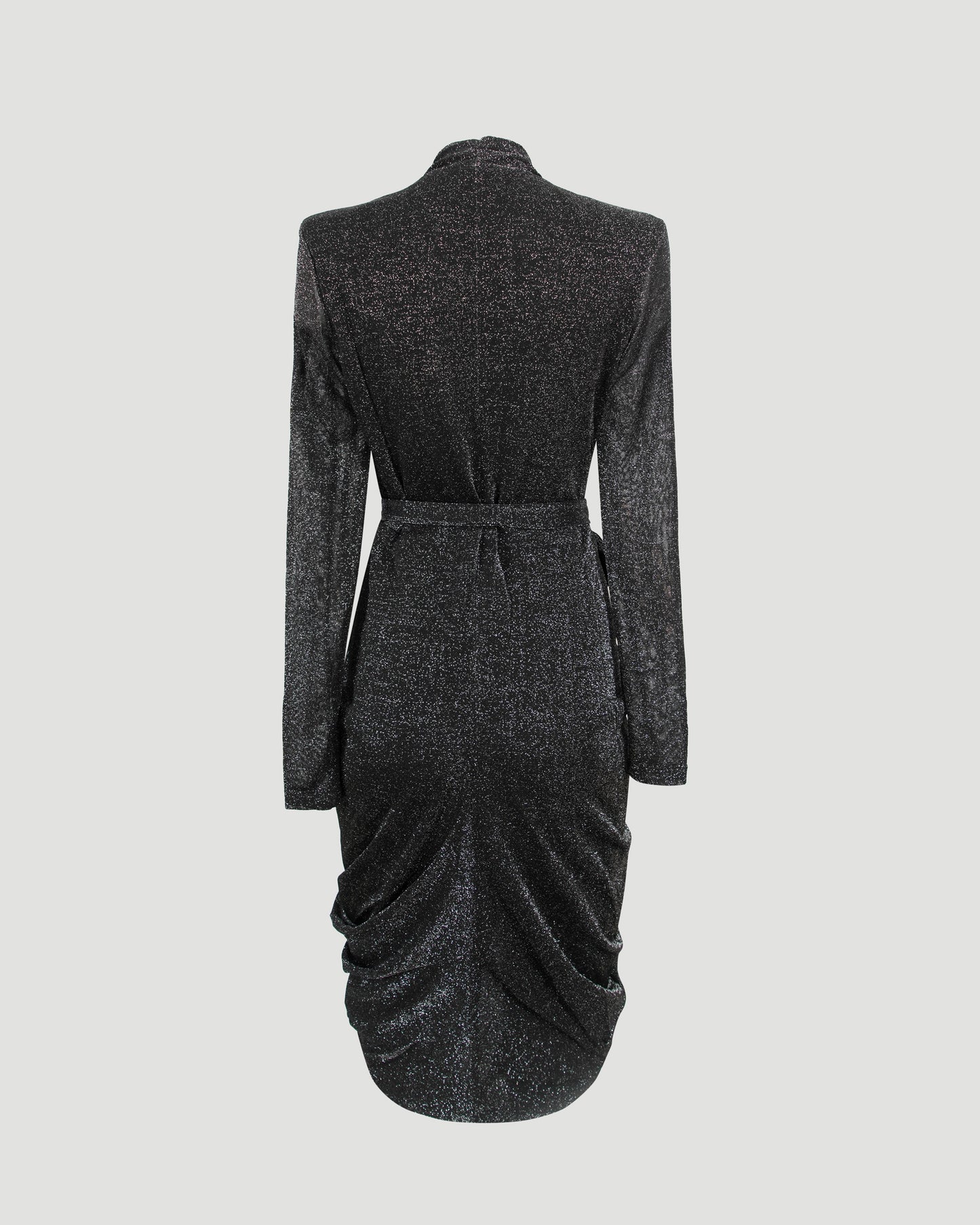 Cleora Lamé Wrap Dress