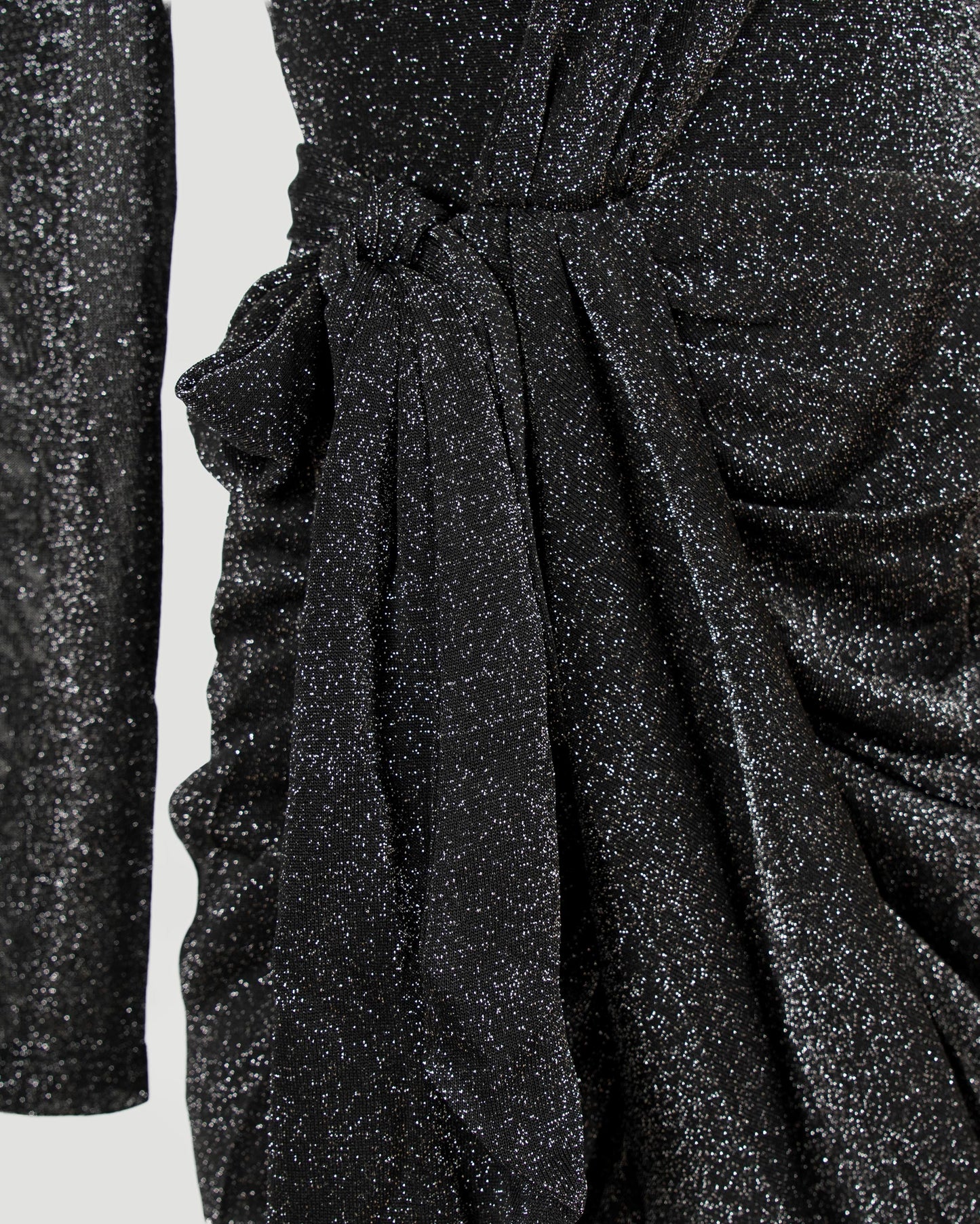 Cleora Lamé Wrap Dress
