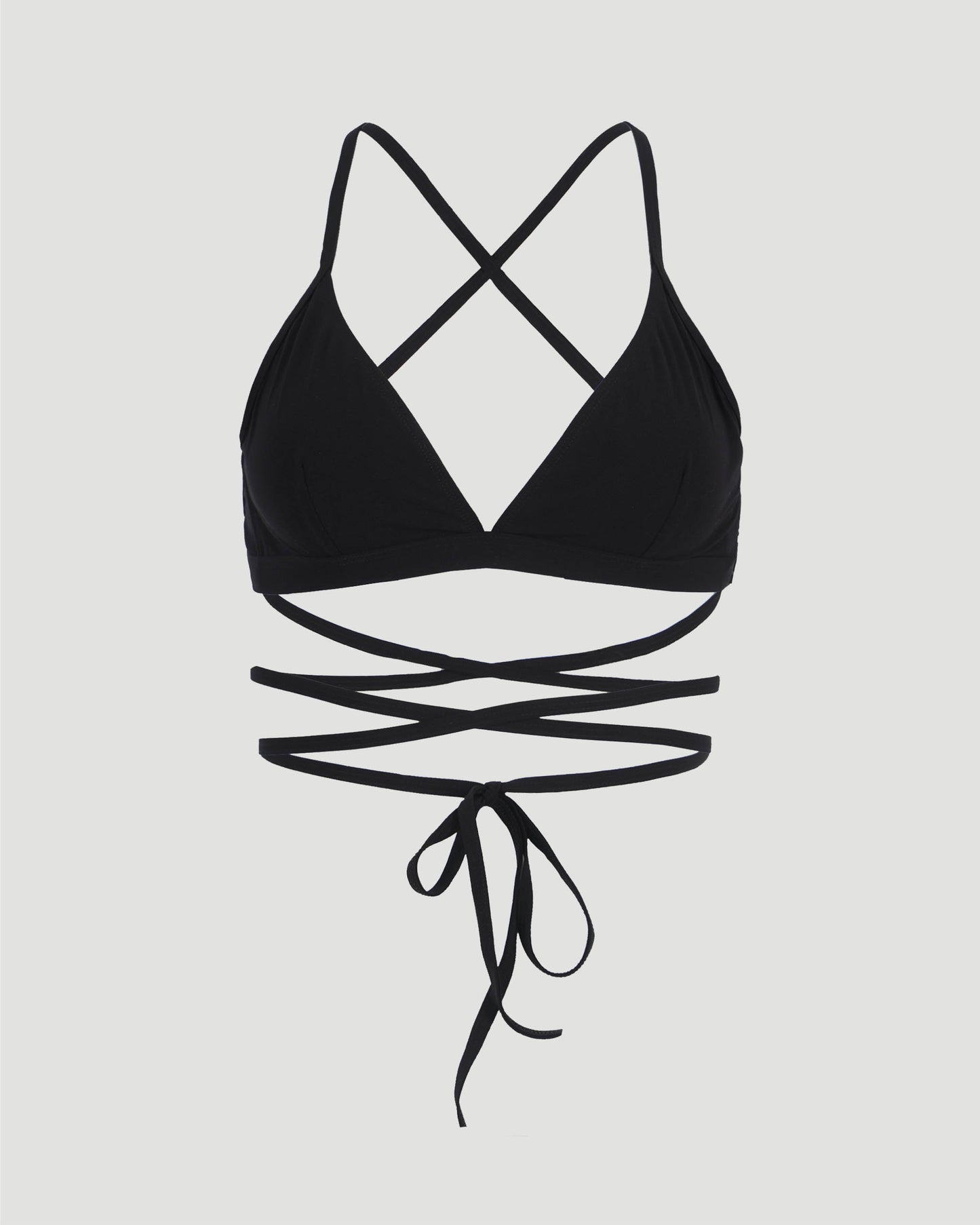 Solange Black Bikini Top