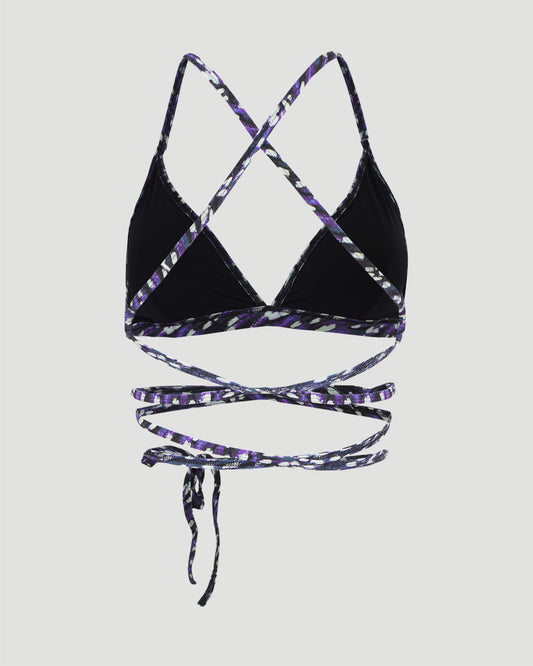Solange Blue Bikini Top