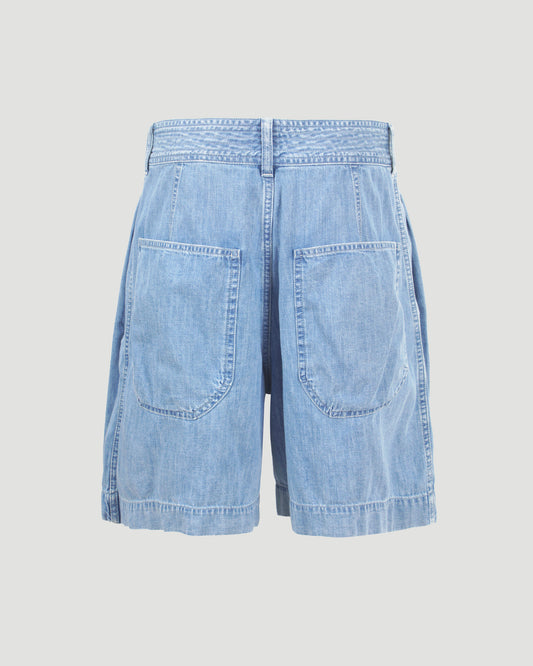 Cotton Shorts in Light Blue