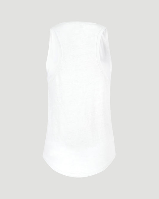 Arielle linen top in white