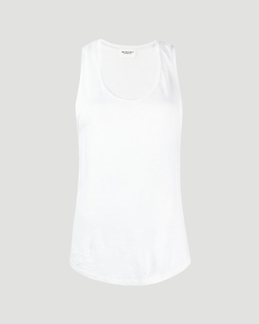 Arielle linen top in white