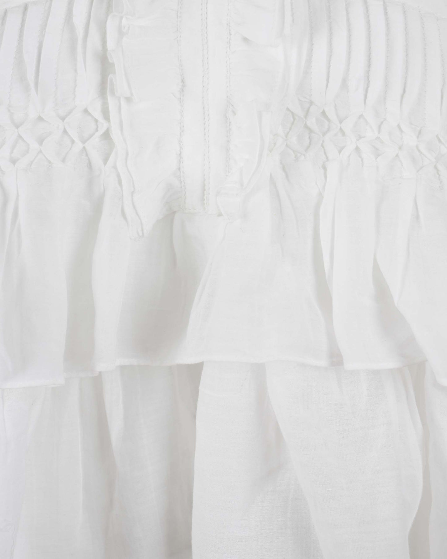 Daliana Ruffled Top in White