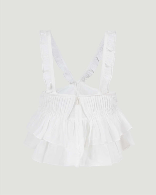 Daliana Ruffled Top in White