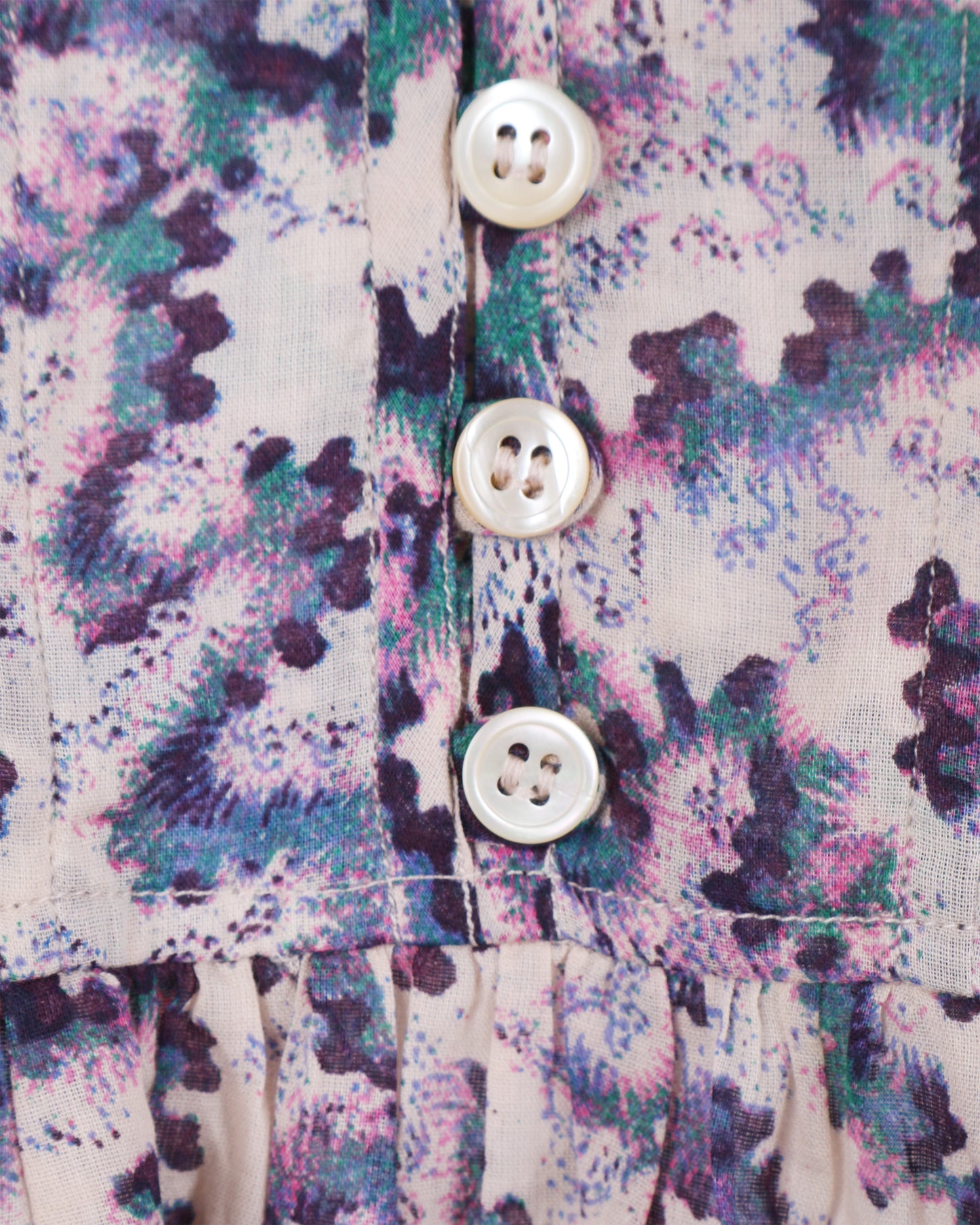 Lirhetta top in ecru and purple