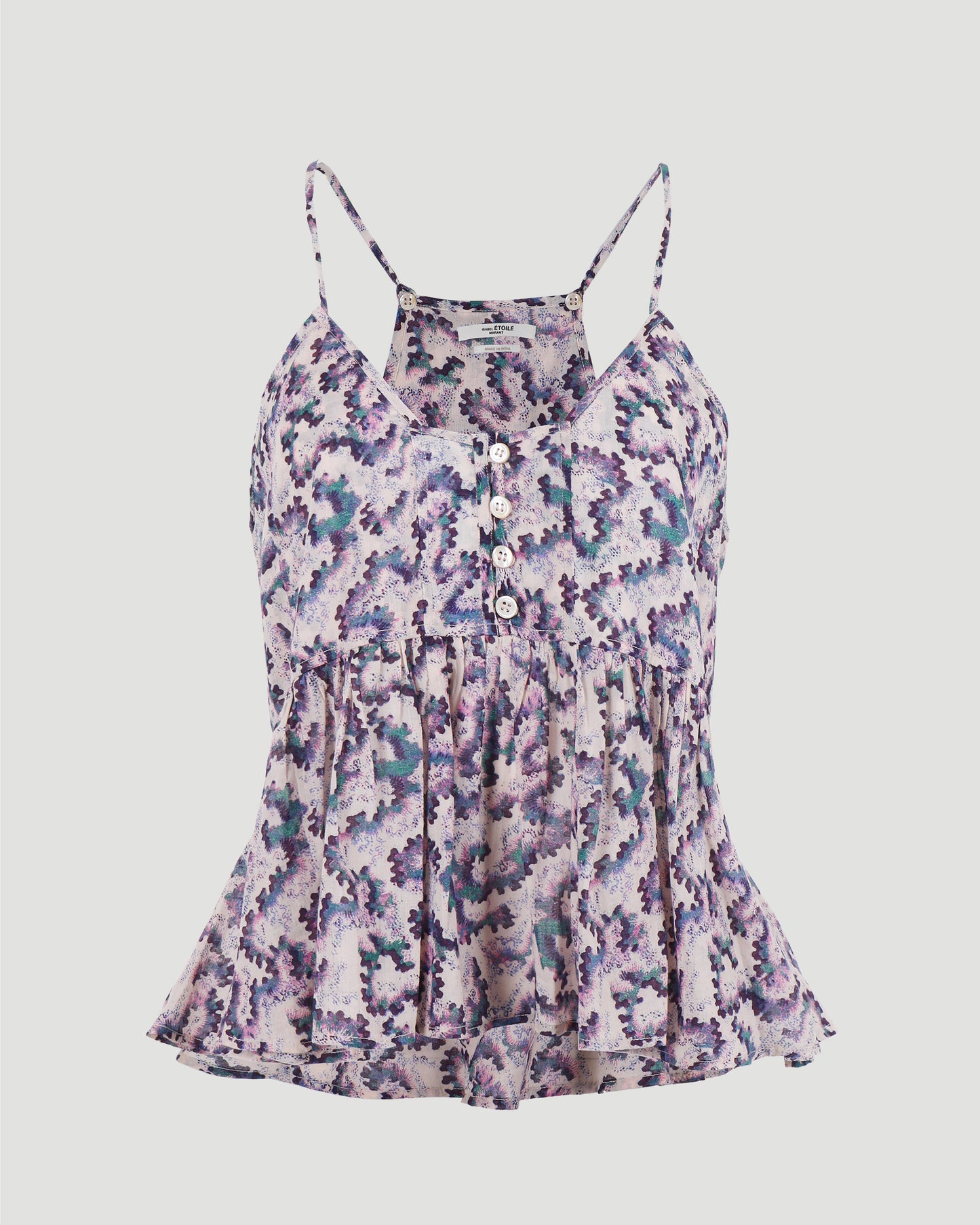 Lirhetta top in ecru and purple