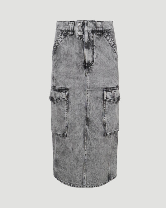 DENIM SKIRT IN GREY