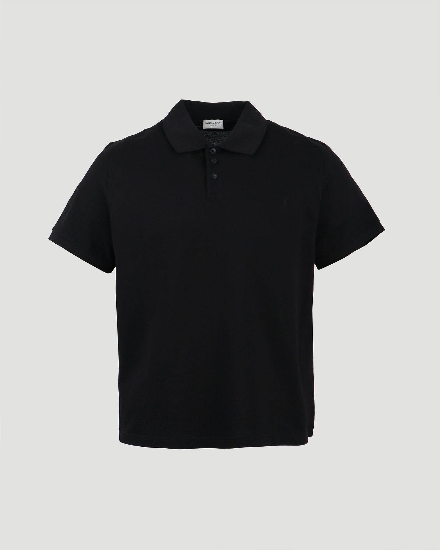 MONOGRAM POLO SHIRT IN BLACK COTTON PIQUÉ