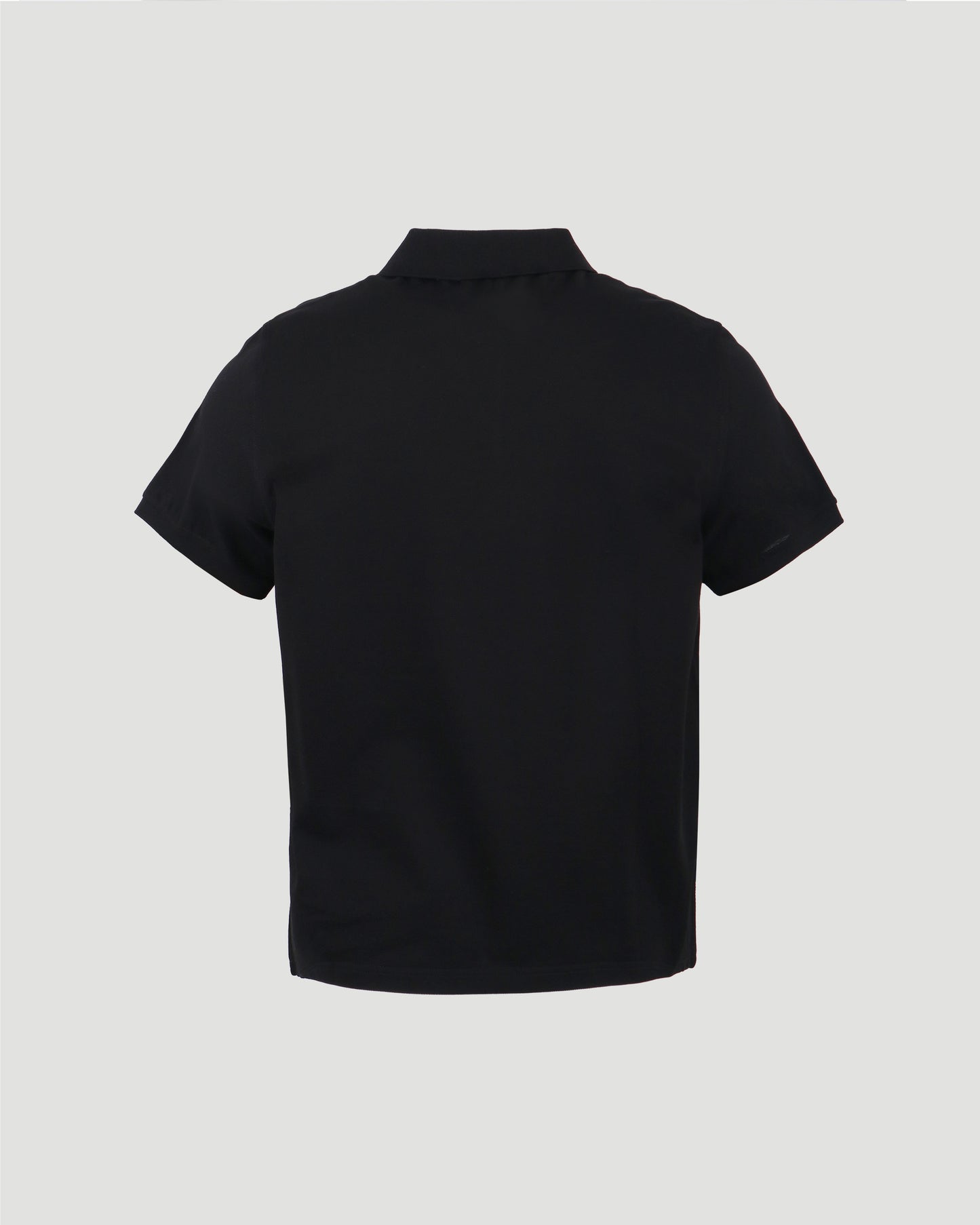 MONOGRAM POLO SHIRT IN BLACK COTTON PIQUÉ