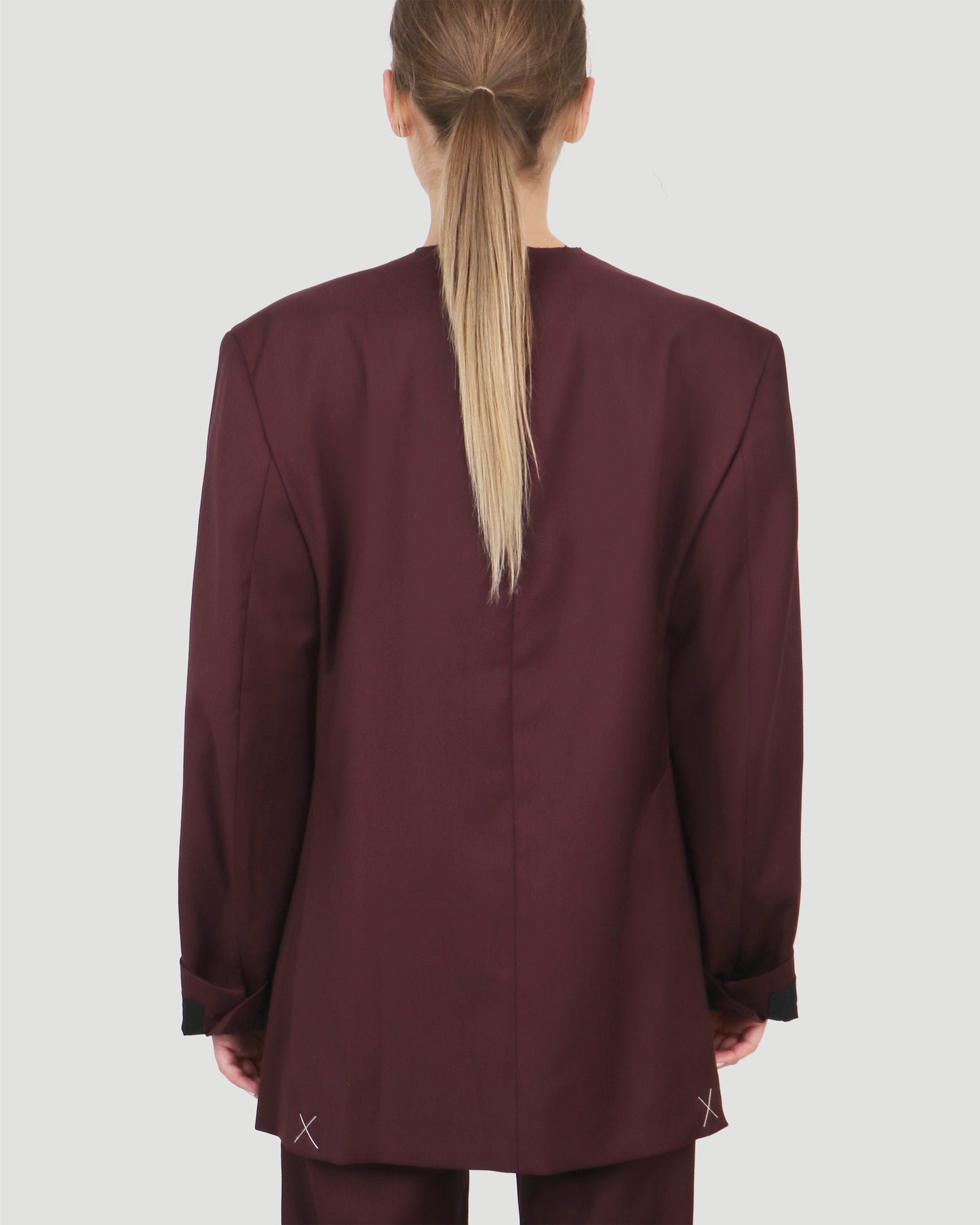 OVERSIZED BLAZER IN BORDEAUX