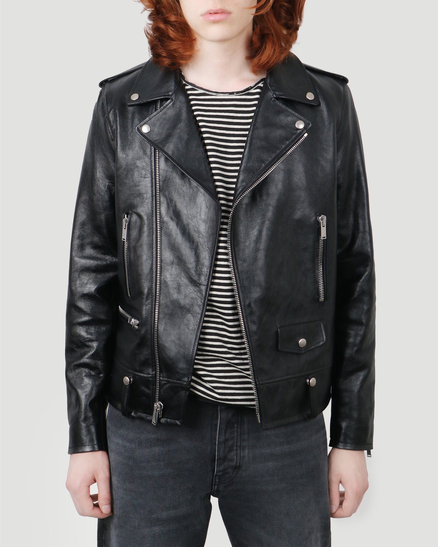 CLASSIC LEATHER BIKER JACKET