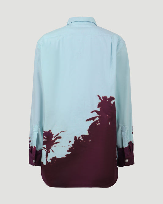 Palm tree printed shirt in purple
