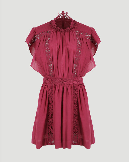 GISELE LACY COTTON MINI DRESS