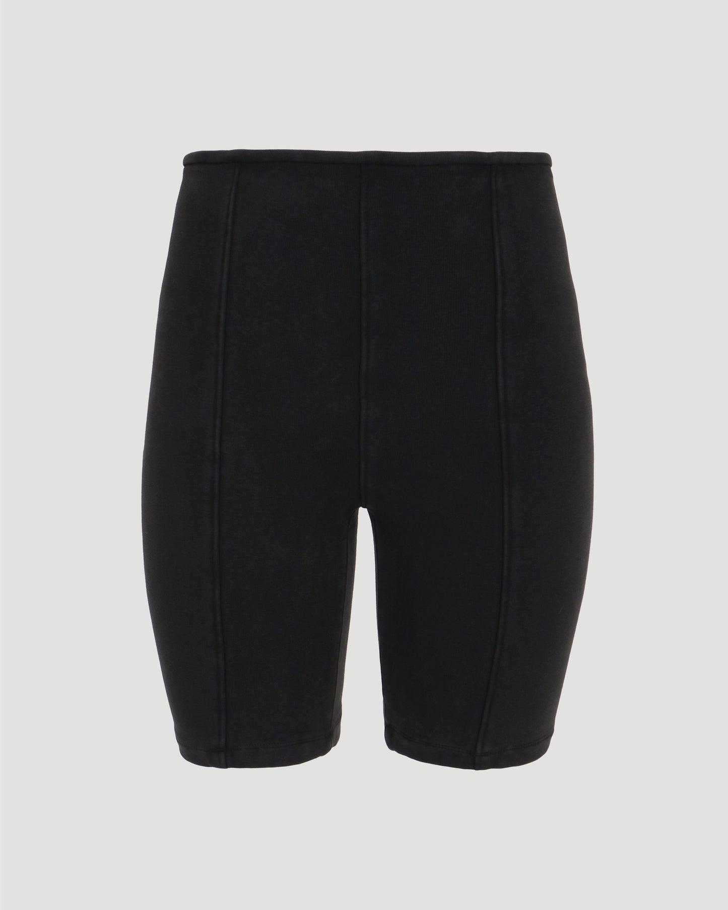 BIKE SHORT IN BLACK HEAVY STRETCH TERRY