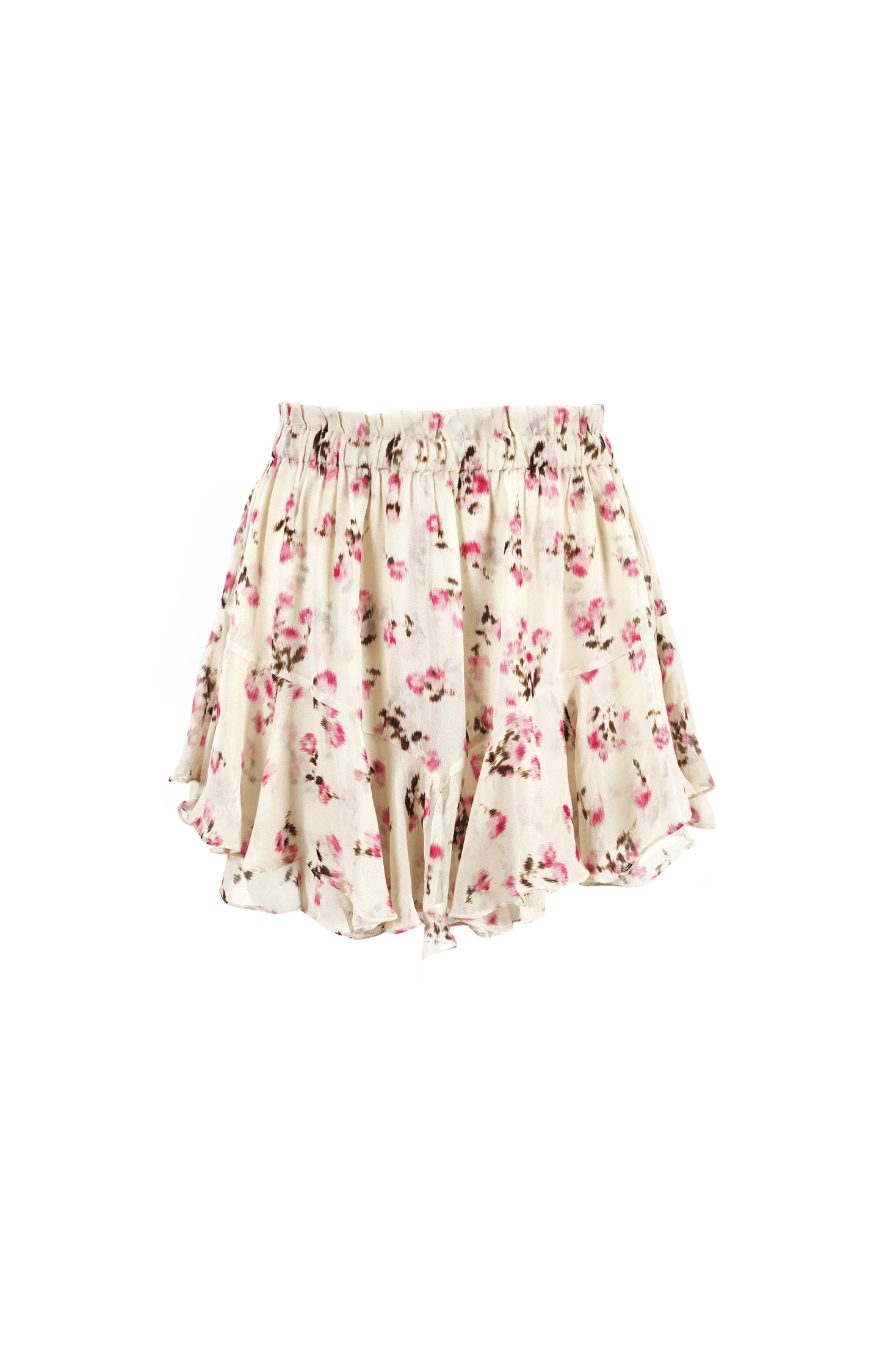 Flowing printed muslin shorts
