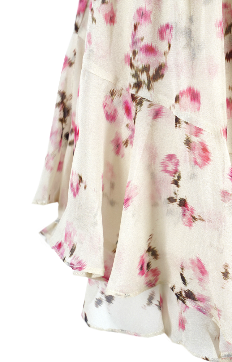 Flowing printed muslin shorts