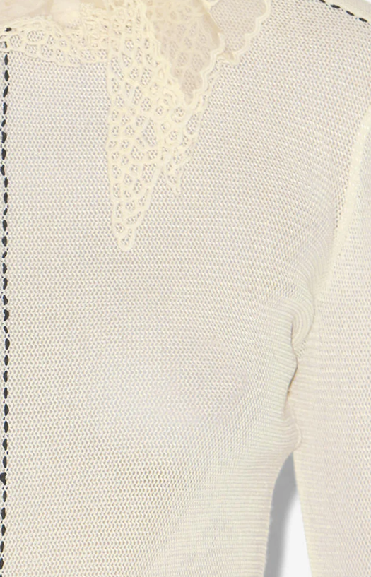 Sarah Long-Sleeve Fine Knit Top
