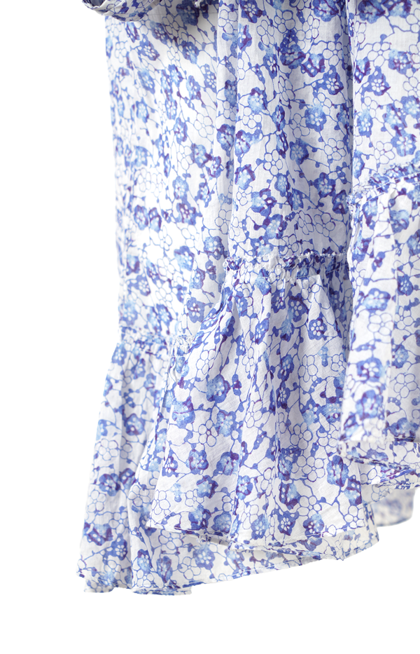 Floral One-Shoulder Tie-Waist Dress