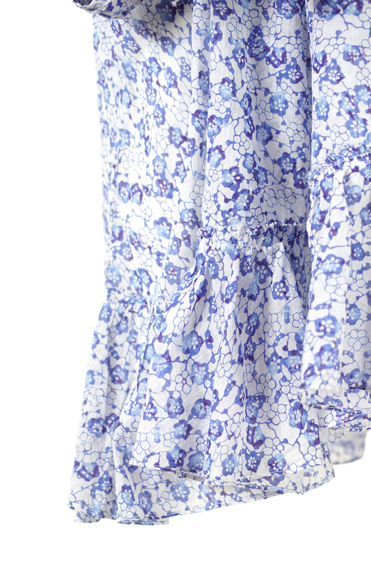 Floral One-Shoulder Tie-Waist Dress