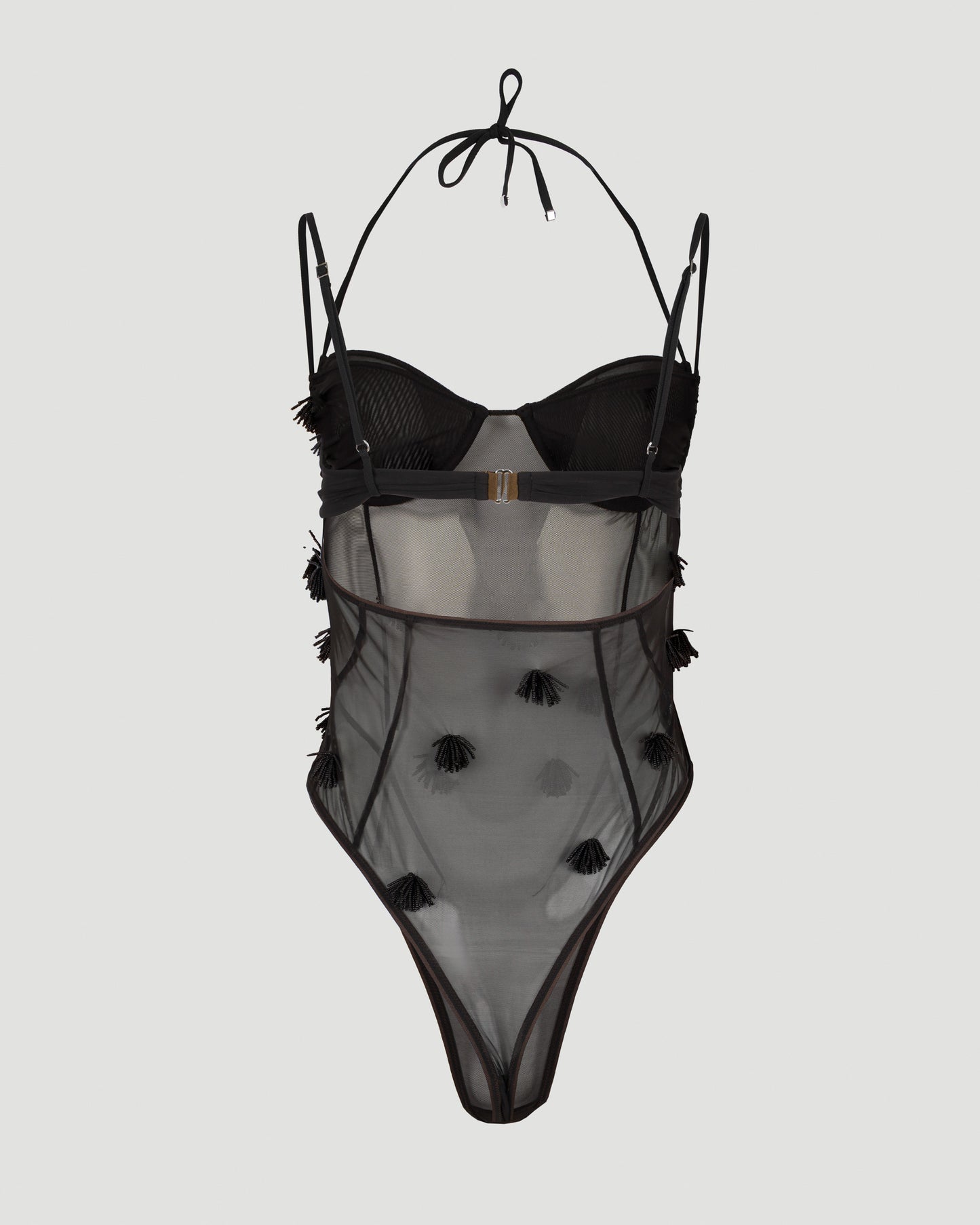 Le Body Ilha beaded mesh bodysuit