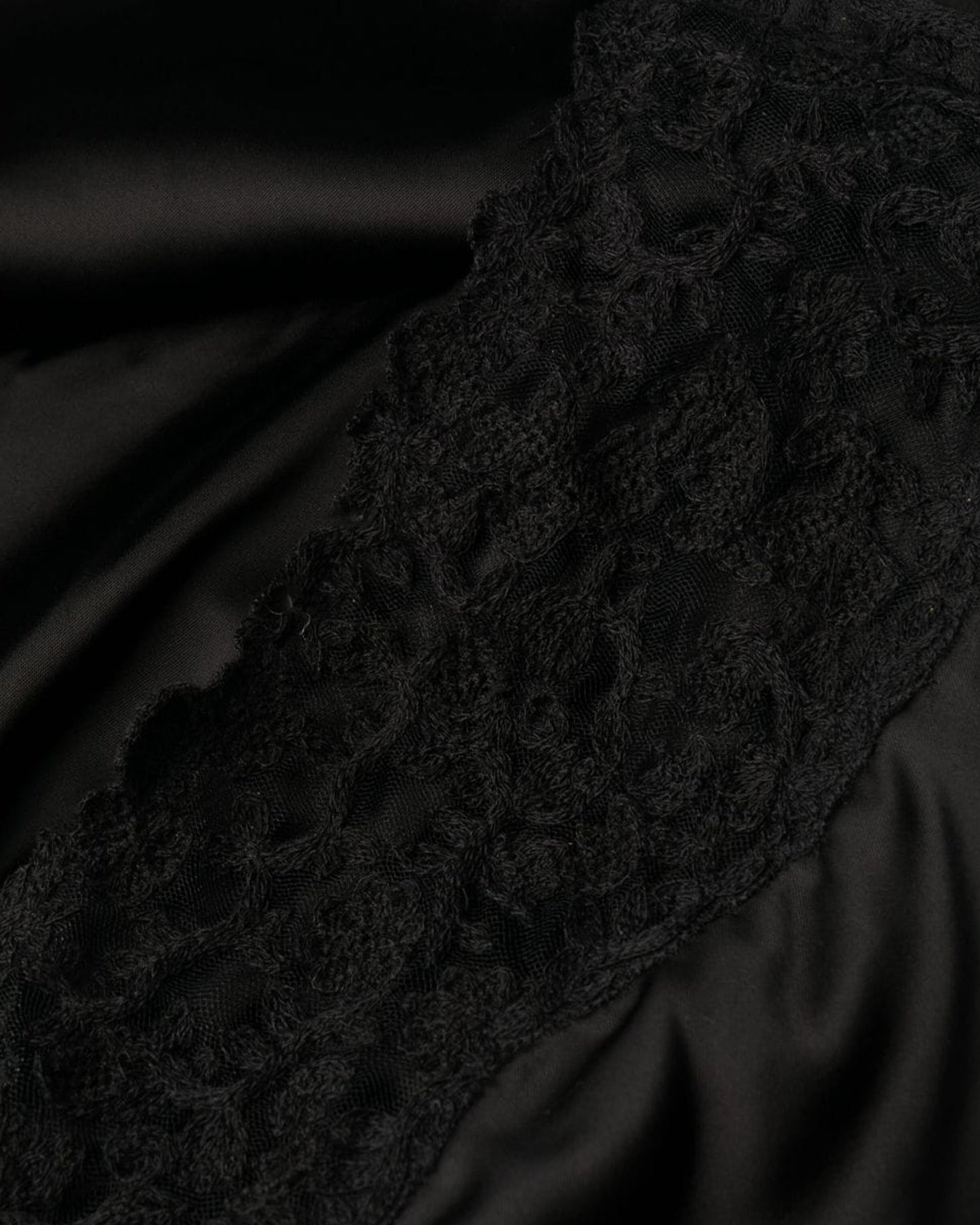 Asymmetric lingerie dress in Black