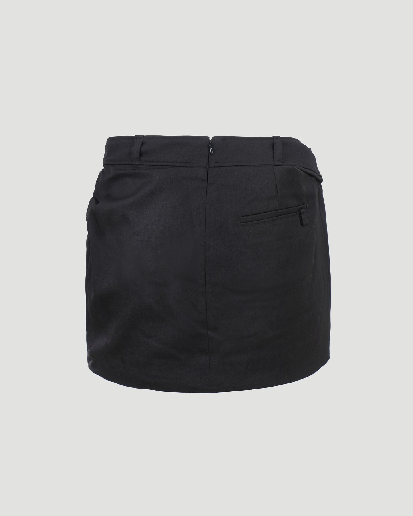 Twisted mini skirt in black