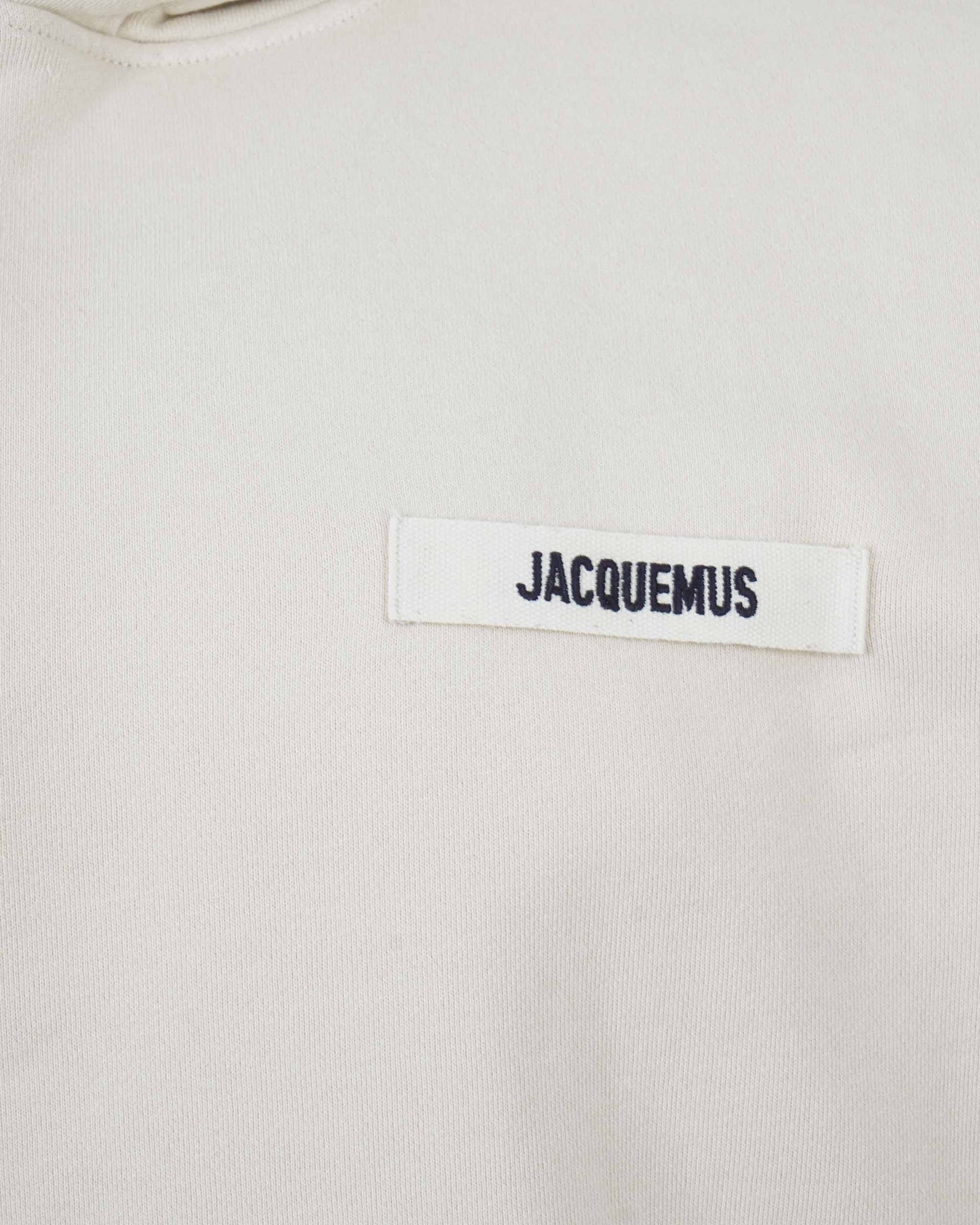 Grosgrain Logo Hoodie in Beige