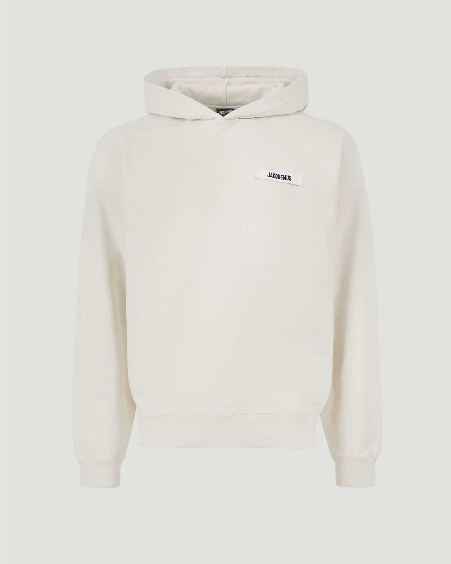 Grosgrain Logo Hoodie in Beige