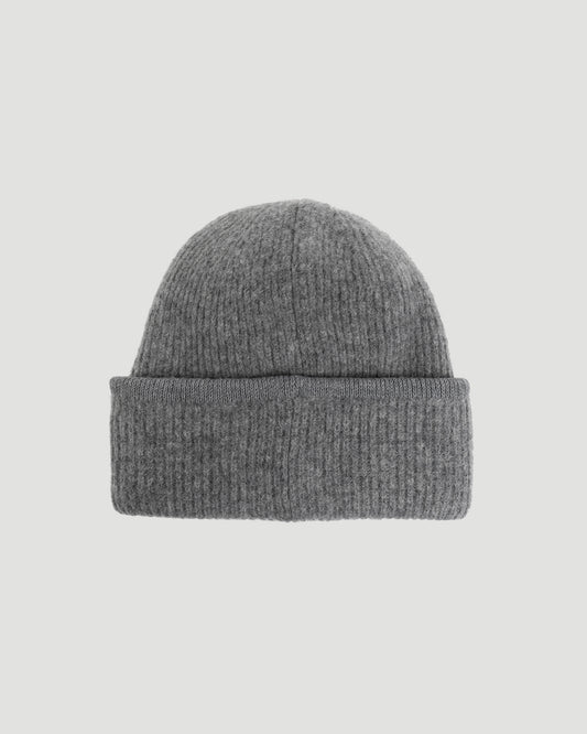 Ribbed Beanie in Grey