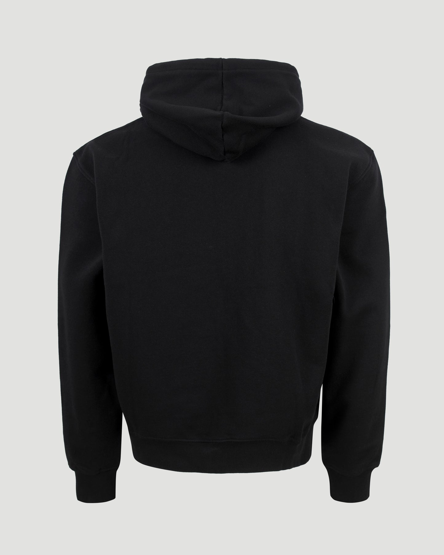Grosgrain Logo Zip Hoodie in Black