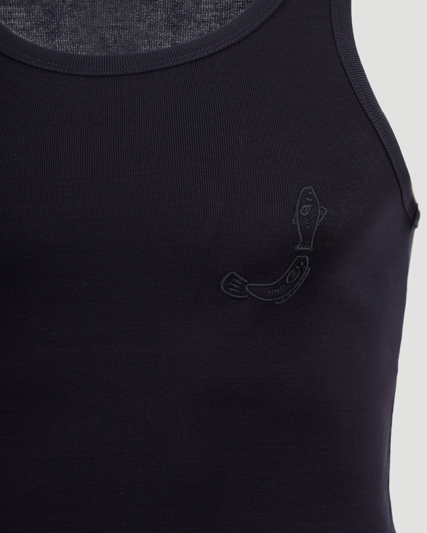 Second Skin Tank Top in Navy