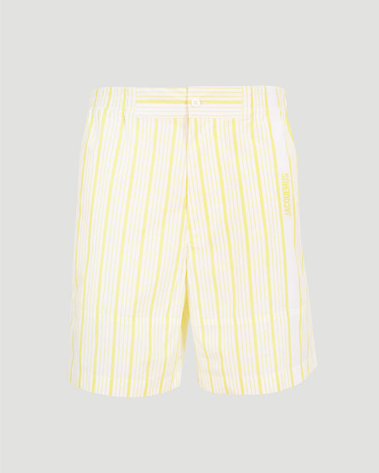 The Aloe Shorts in Yellow And White