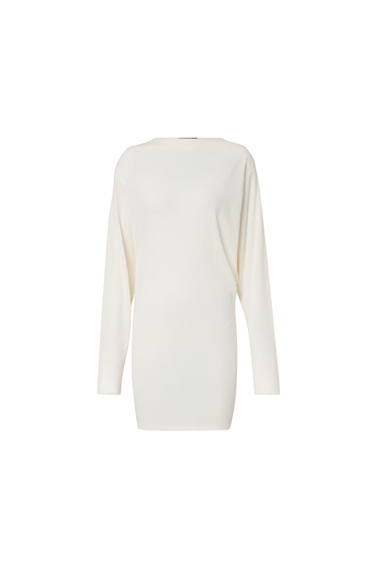 Jacquemus Mistral Mini Dress in White — front view