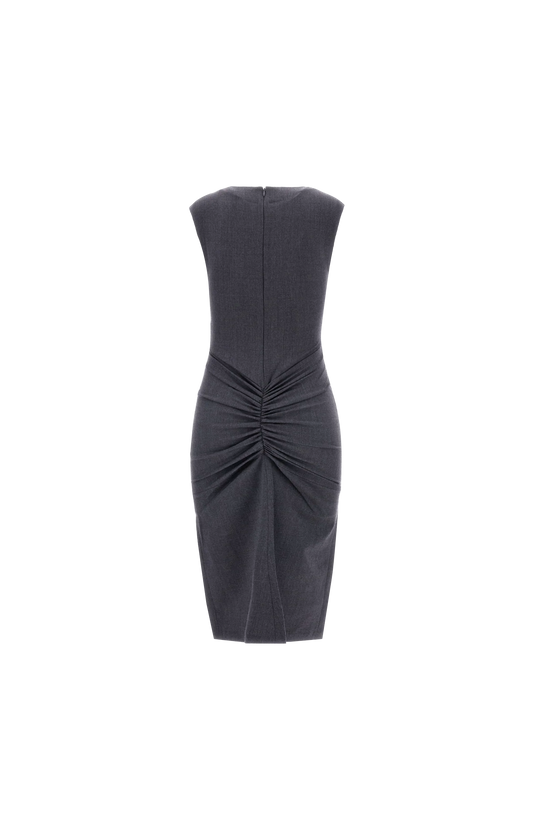 Jacquemus The Alba Midi Dress in Dark Grey — product photo 2