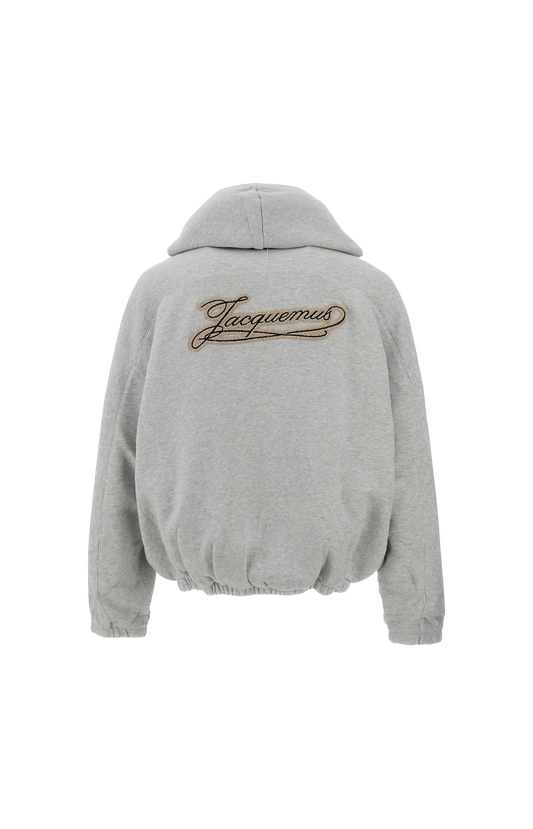 Jacquemus Men's Torneo Hoodie in Light Grey — product photo 2
