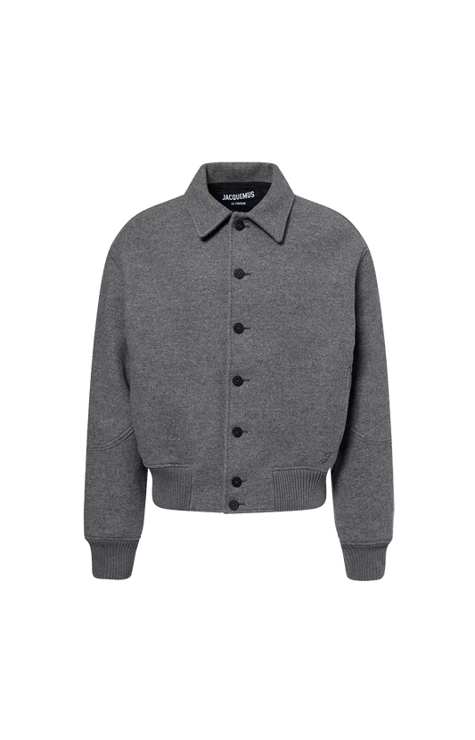 Jacquemus Le Bomber Feltro in Grey — front view