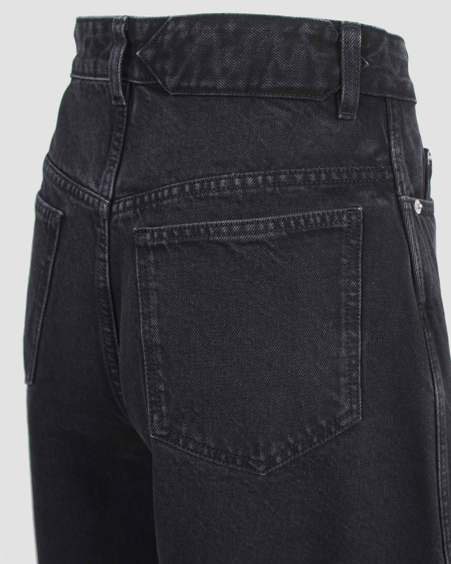 Jacquemus The Ovalo De-Nîmes Denim Pants in Black — product photo 3