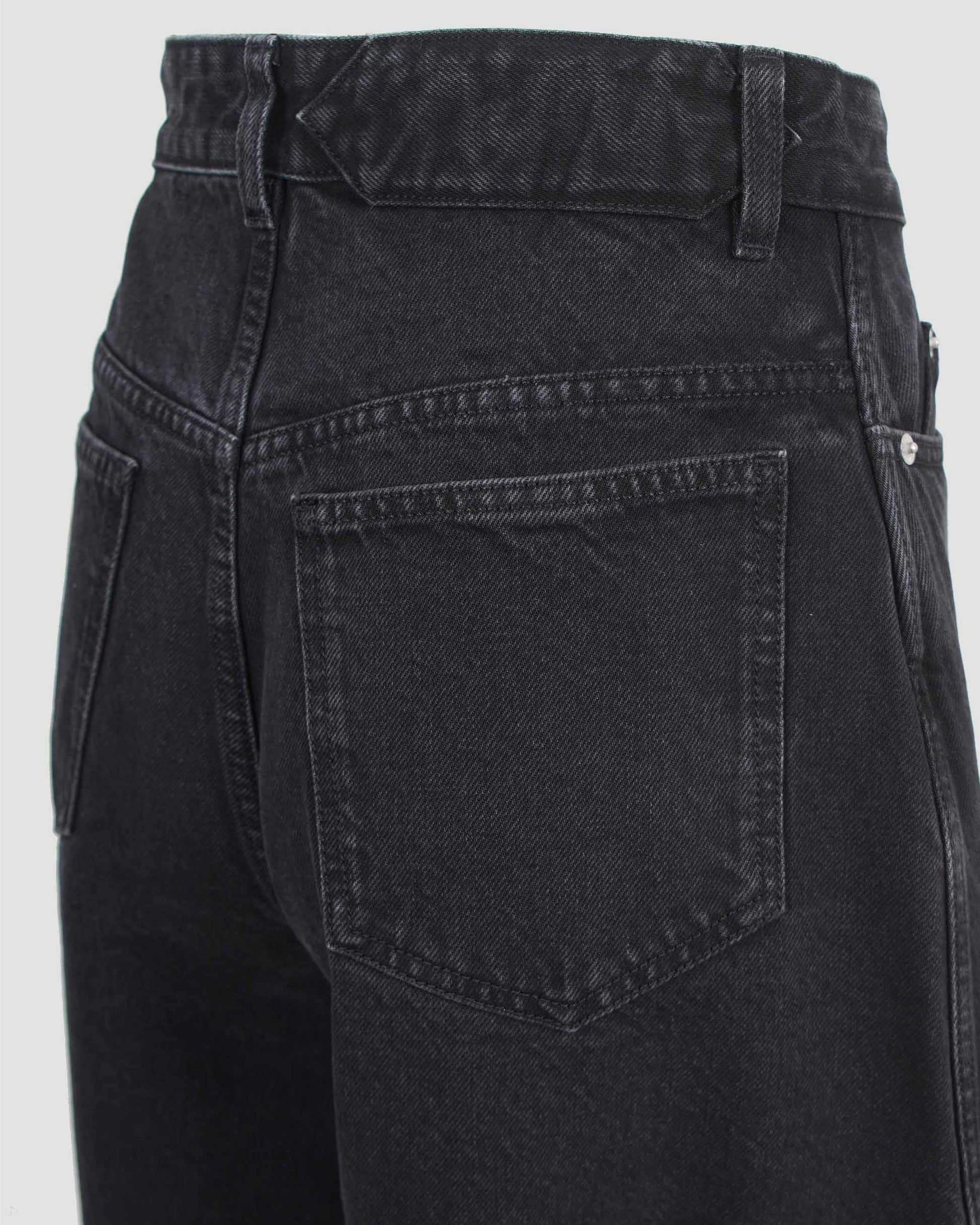 Jacquemus The Ovalo De-Nîmes Denim Pants in Black — product photo 3