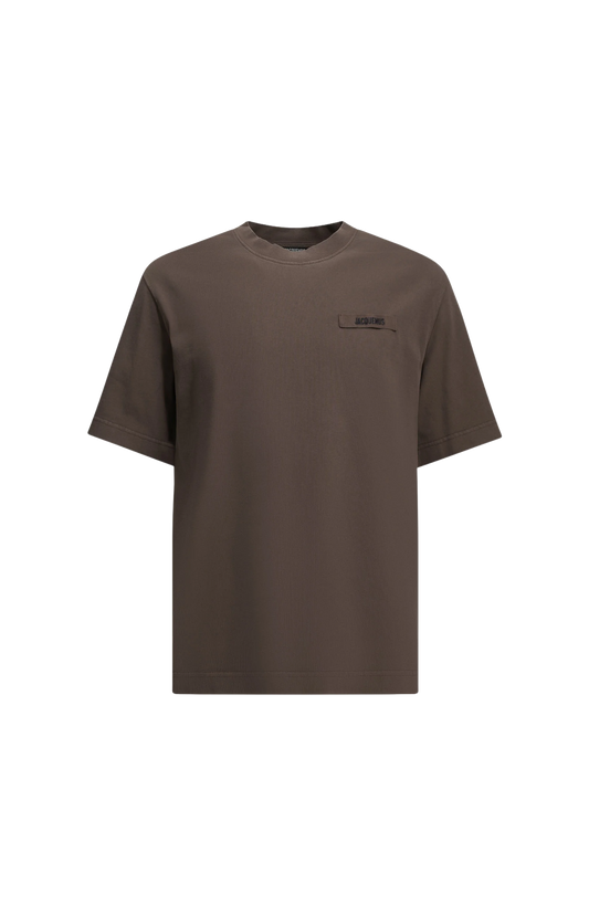 Jacquemus The Gros Grain T-Shirt in Brown — front view