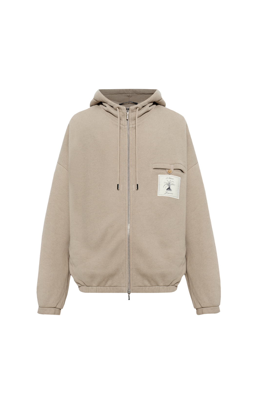 Jacquemus Men's Torneo Hoodie in Beige — front view