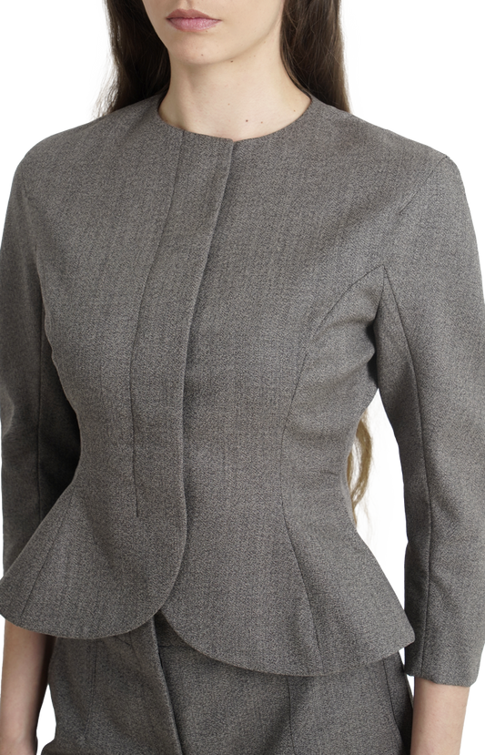 Jacquemus The Palmier Wool Jacket in Dark Brown — product photo 2