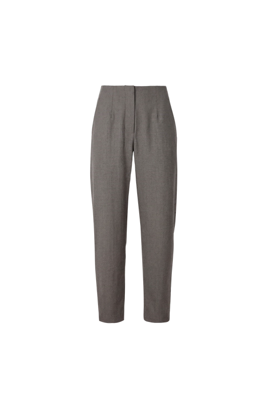 Jacquemus The Citta Pants in Dark Brown — front view