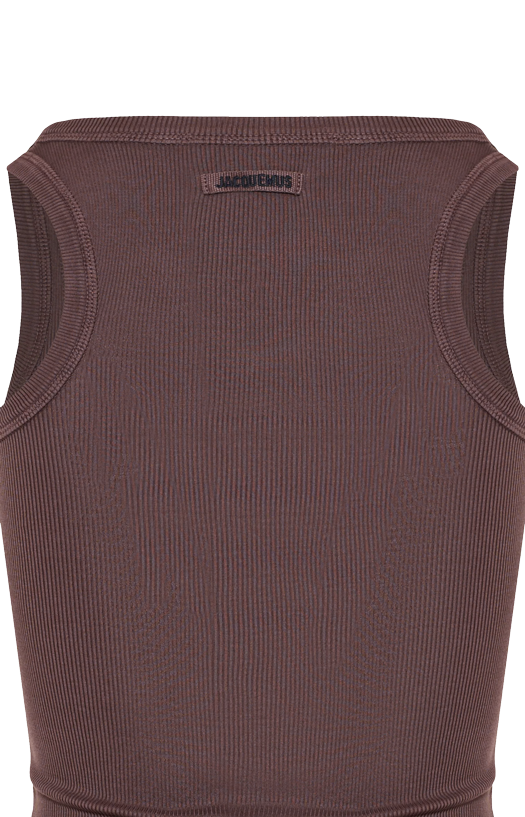 Le Gros Grain Tank Top in Brown