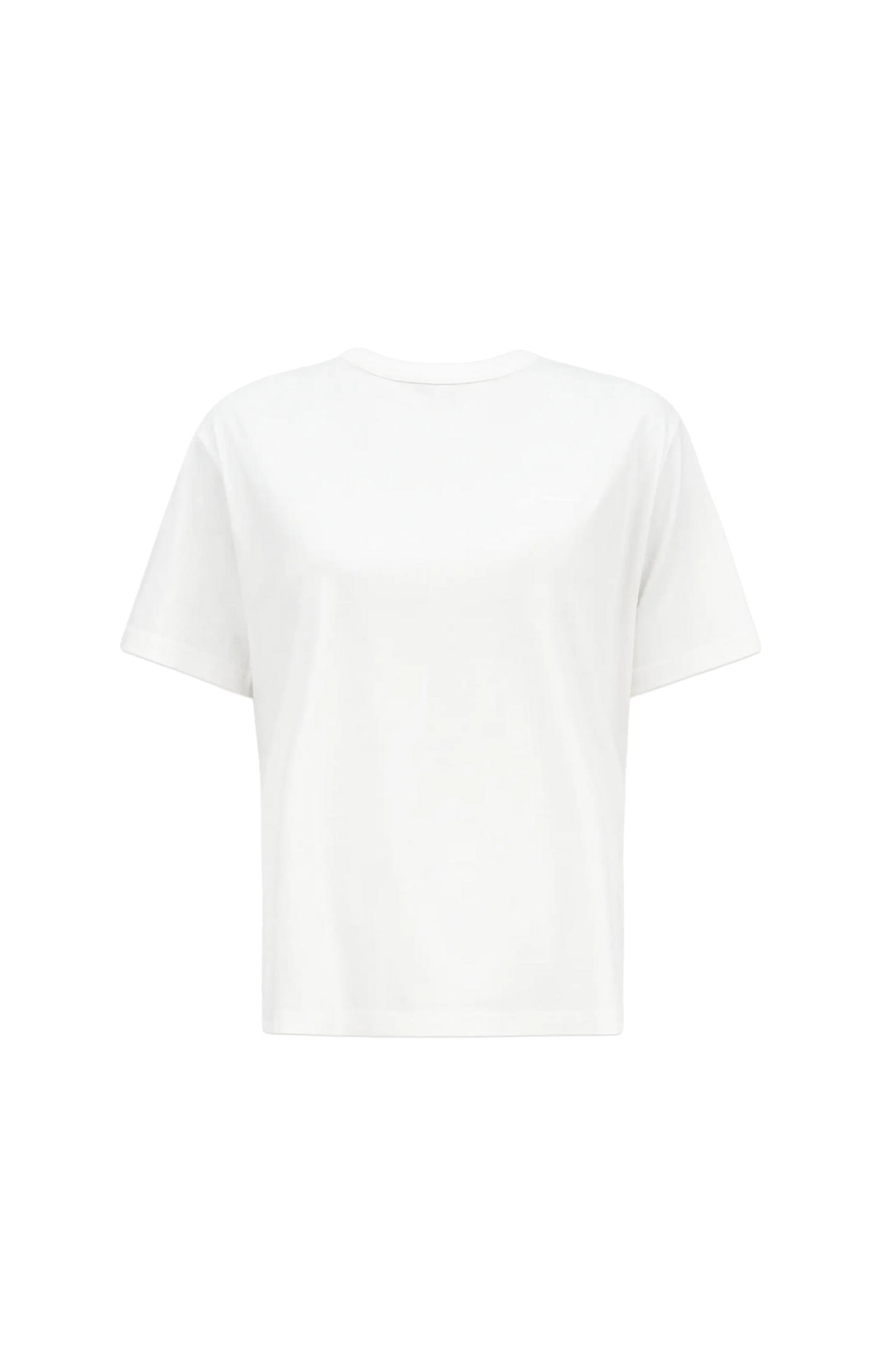 White T-shirt with pleats on the back
